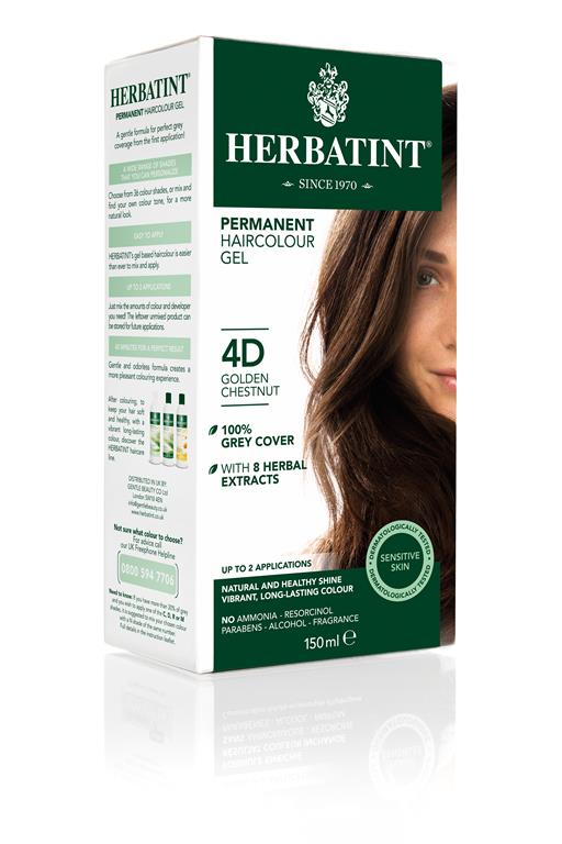 Herbatint Permanent Colour - 4D Golden Chestnut